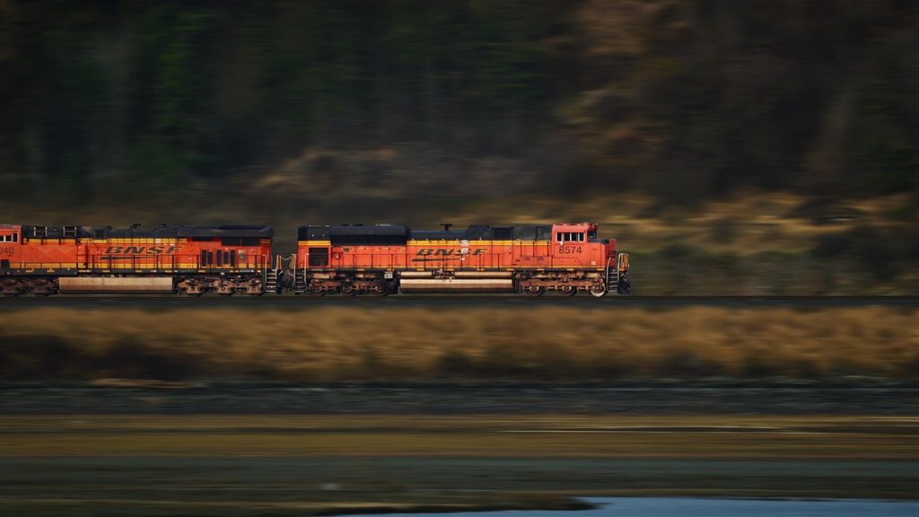 train, locomotive, railway, freight, transportation, cargo, engine, fast, panning shot